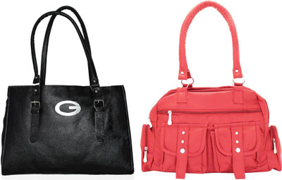 

Vera Stayle Shoulder Bag(Black, Pink)