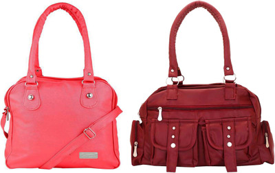 

Vera Stayle Shoulder Bag(Pink, Maroon), Maroon;pink