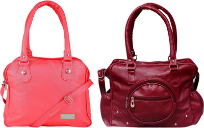 

Vera Stayle Shoulder Bag(Pink, Maroon), Maroon;pink