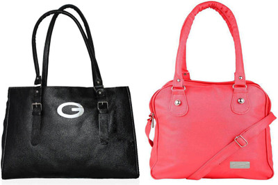 

Vera Stayle Shoulder Bag(Black, Pink)