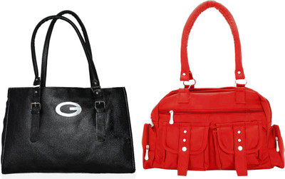 

Vera Stayle Shoulder Bag(Black, Red)