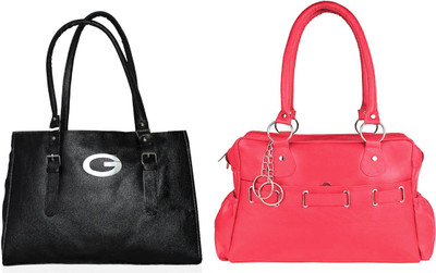 

Vera Stayle Shoulder Bag(Black, Pink)