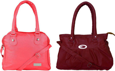 

Vera Stayle Shoulder Bag(Pink, Maroon), Maroon;pink