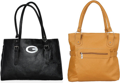 

Vera Stayle Hand-held Bag(Black, Yellow)