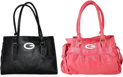 

Vera Stayle Shoulder Bag(Black, Pink)