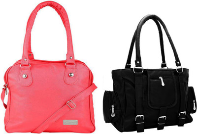 

Vera Stayle Shoulder Bag(Pink, Black), Black;pink