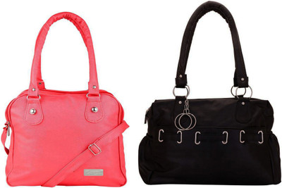 

Vera Stayle Shoulder Bag(Pink, Black), Black;pink