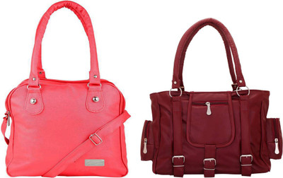 

Vera Stayle Shoulder Bag(Pink, Maroon), Maroon;pink