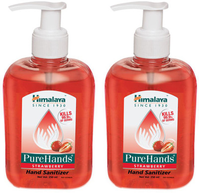 

Himalaya PUREHANDS STRAWBERRY Hand Sanitizer 250 ml Pack of 2(250 ml, Pump Dispenser, Pack of 2)