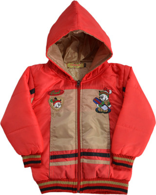 

Come In Kids Full Sleeve Solid Baby Boys Jacket, Red