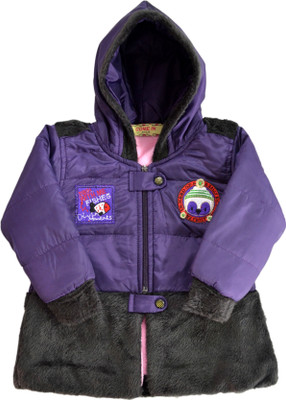 

Come In Kids Full Sleeve Solid Baby Girls Jacket, Purple
