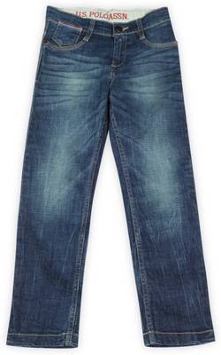 

US Polo Kids Slim Boys Blue Jeans, Dk. blue