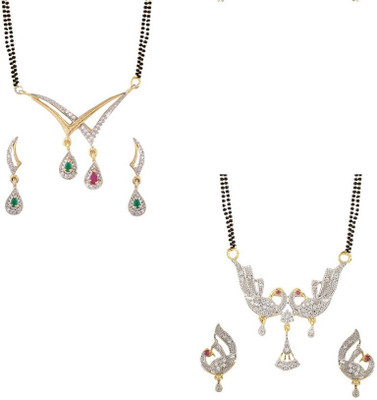 ZENEME Alloy Gold-plated Multicolor Jewellery Set(Pack of 1)