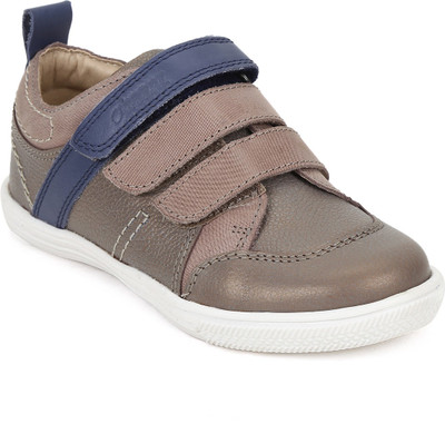 

Beanz Boys Velcro Casual Boots(Beige, Grey/ blue beige