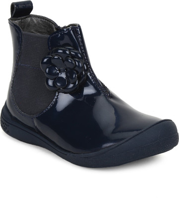 

Beanz Girls Slip on Casual Boots(Blue, Navy