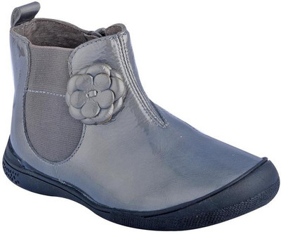 

Beanz Girls Slip on Casual Boots(Grey, Mid grey