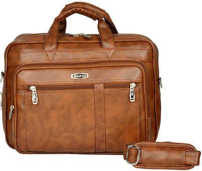 

ZIPLINE 15.6 inch Expandable Laptop Messenger Bag(Brown)