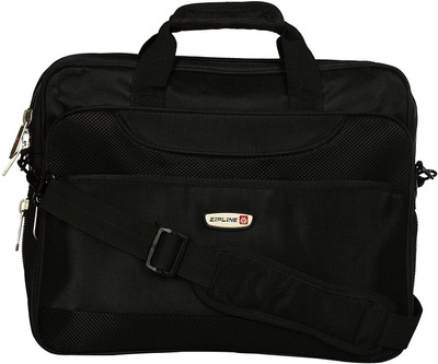 

ZIPLINE 15.6 inch Expandable Laptop Messenger Bag(Black)