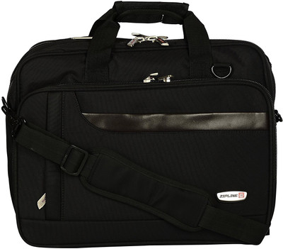 

ZIPLINE 15.6 inch Expandable Laptop Messenger Bag(Black)