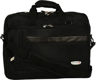 

ZIPLINE 15.6 inch Expandable Laptop Messenger Bag(Black)