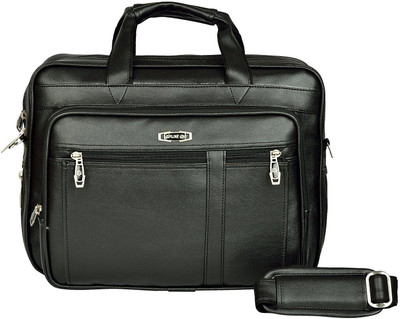 

ZIPLINE 15.6 inch Expandable Laptop Messenger Bag(Black)