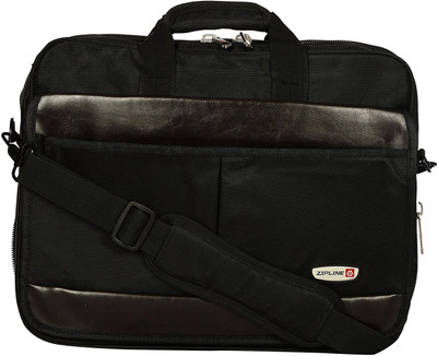 

ZIPLINE 15.6 inch Expandable Laptop Messenger Bag(Black)