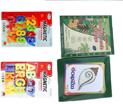 

Aparnas Telugu letters activity card and Magnetic english letters and numbers(Multicolor)