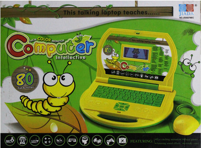 

Toyswala Intellective 80 Fun Activity Kids Laptop with Color Screen(Yellow, Green)