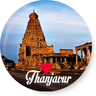 

Peacockride Love Thanjavur Fridge Magnet Pack of 1(Multicolor)