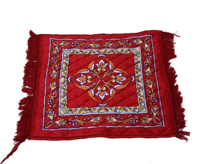 KUBER INDUSTRIES Velvet Prayer Mat(Red, Free)