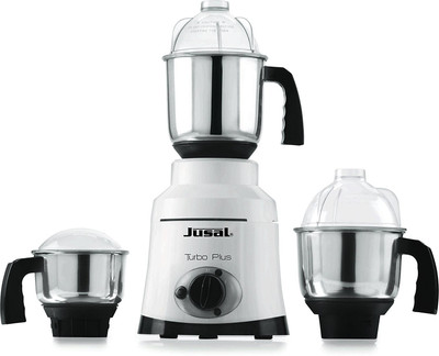 Jusal Pro Turbo Plus 1000 1000 W Juicer Mixer Grinder(White, 3 Jars)