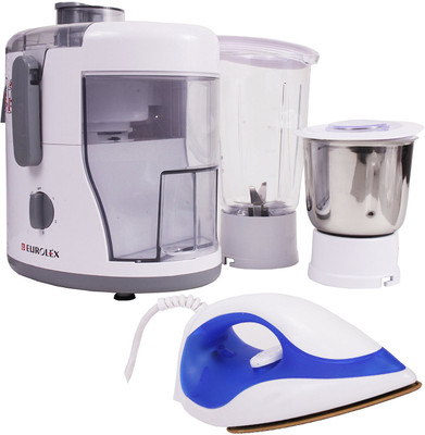 

Eurolex Combo 1 750 W Juicer Mixer Grinder(White, Blue, 2 Jars), Blue;white