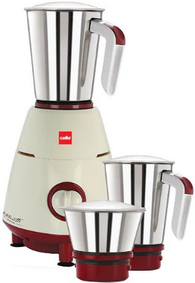 

Cello 800 500 W Mixer Grinder(Maroon, 3 Jars)