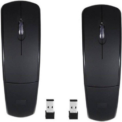 

VU4 Set Of 2 2.4Ghz Foldable ARC Wireless Optical Gaming Mouse(USB, Black)