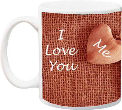 

Stylotrendz Unique Design I Love you Print Ceramic Mug(325 ml), White