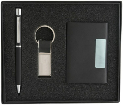 

Prinzox Metal pen with keychain & Card holder Pen Gift Set(Pack of 3)