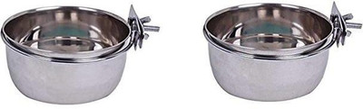 

Pets Empire Stainless Steel Birds Coop Cup Feeder Bowl With Clamp Holder (300 ML)PACK OF 2 round Stainless Steel Pet Bowl(300 ml Silver)