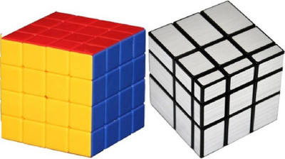 

Mayatra's Shengshou Silver Mirror & Stickerless 4x4x4 Rubik Speed Cube -Combo (2 Pieces)(2 Pieces)