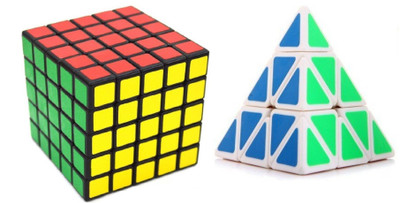 Mayatra's Shengshou 5x5 Puzzle Cube Black & Pyraminx Speed White Cube Combo (2 Pieces)(2 Pieces) available at flipkart for Rs.999