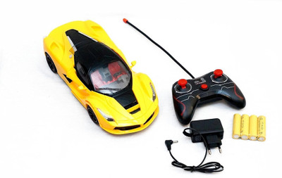 

Zest 4 Toyz 1:14 Scale Remote Controlled One Button Car To Transformer to Car Converting Ferrari(Yellow)