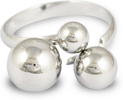 Karatcart Karatcart Silver Metal Adjustable Ring For Women Alloy Silver Plated Ring