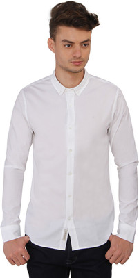 

Calvin Klein Men's Solid Casual White Shirt, 112