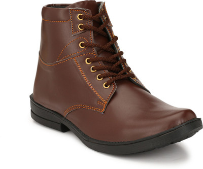 

OLADIN Mens Super Fine Synthetic Leather Rider (Brown) Boots For Men(Brown, Black