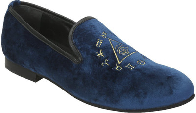 

Bare Skin Zodaic eye blue velvet Casuals For Men(Blue