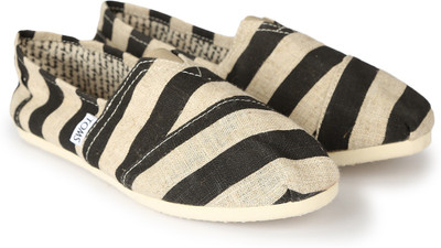 

TOMS STRIPE CLASSIC CANVAS Casuals For Men(Black, Gold