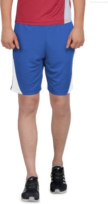 DS WORLD Solid Men Blue Sports Shorts