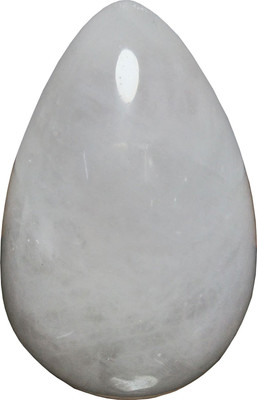 

Aldomin White Agate Healing Crystal Egg (132 Gram) Decorative Showpiece - 6.2 cm(Crystal, White)