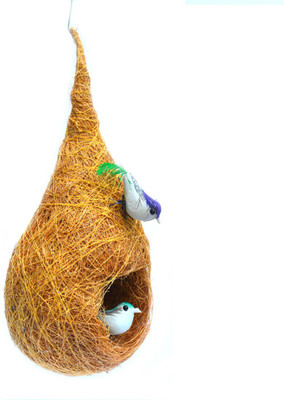 

Art Godaam Coir Bird Nest Decorative Showpiece - 26 cm(Jute, Multicolor)