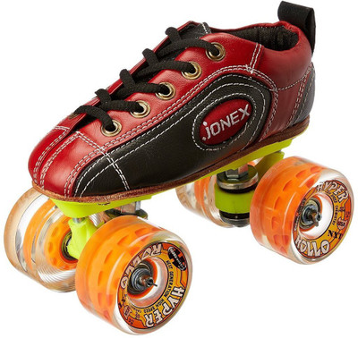 Jonex Hyper Rollo Fix Body Shoe Skates Size: 7 INdian Quad Roller Skates - Size 7 UK(Red)