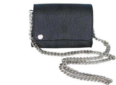 

Strutt Women Grey, Black Leatherette, Metal Satchel, Black;grey